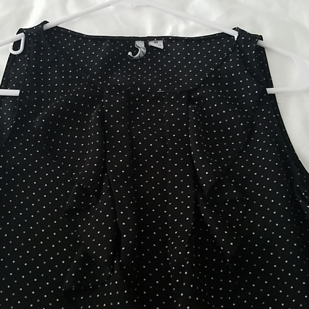 Black blouse with dots